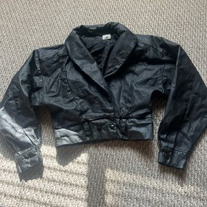 Vintage cropped leather jacket